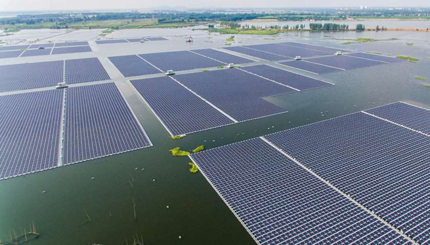 The floating solar farm, which can generate 40 megawatts of electricity