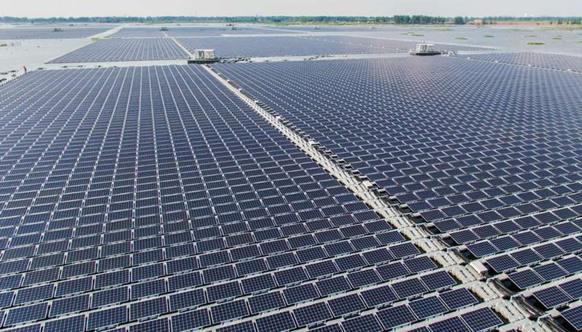 The floating solar farm, which can generate 40 megawatts of electricity