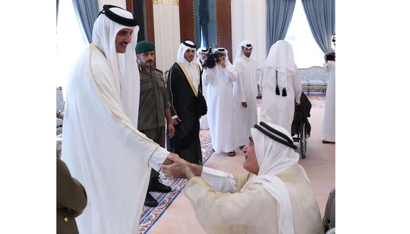 Amir receives well-wishers on Eid al-Fitr