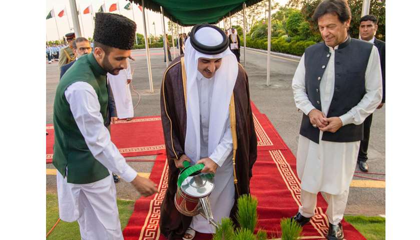 His Highness the Amir  plants a pine tree in the garden