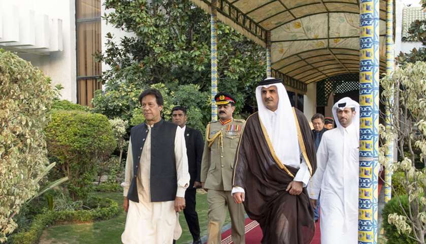 His Highness the Amir and Prime Minister Imran Khan depart airport welcome ceremonies