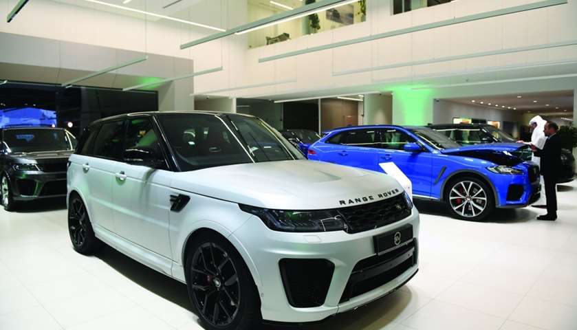 A variety of Range Rover, Land Rover and Jaguar vehicles are on display at the new showroom