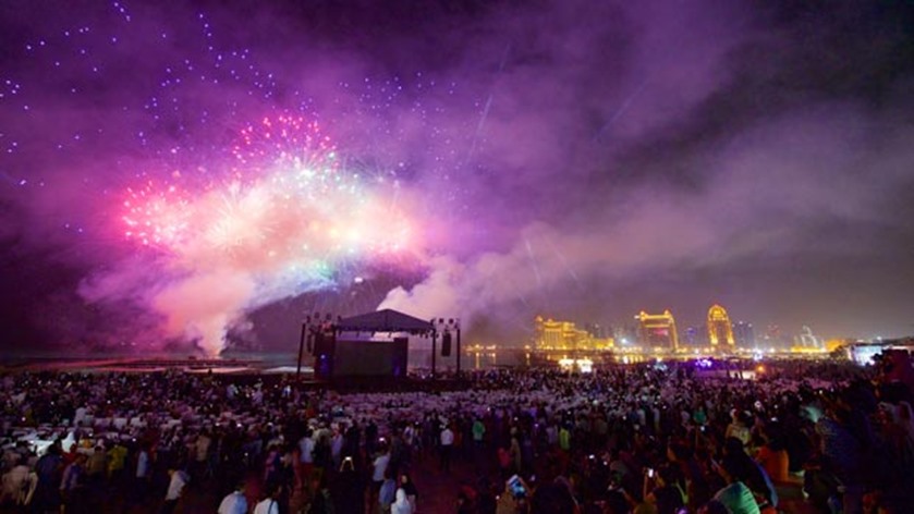 A dazzling fireworks display, one of the highlights of the Eid festival
