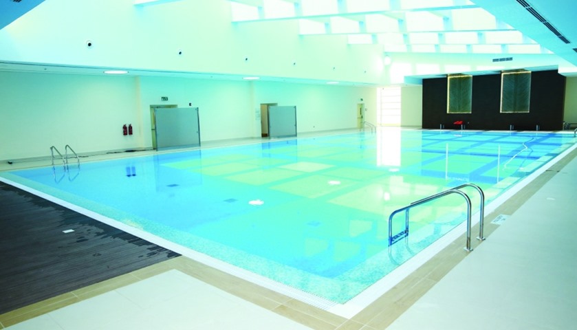 The swimming pool at the new health centre.
