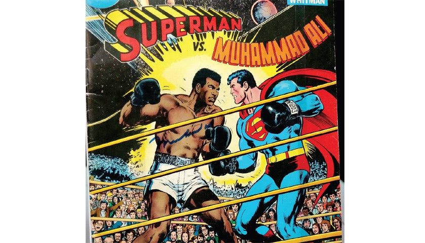 A comic book published by DC Comics in 1978 featuring Superman vs. Muhammad Ali.