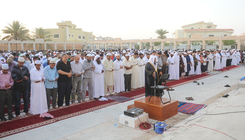Eid prayer at Ali Bin Ali Mosque