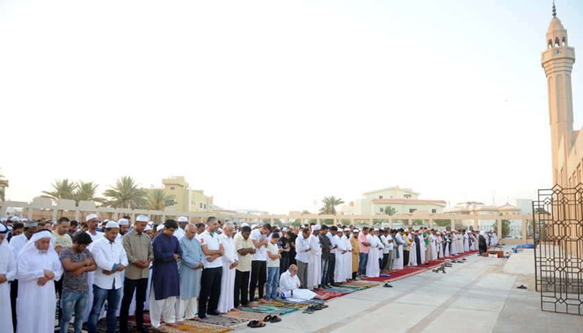 Eid prayer at Ali Bin Ali Mosque