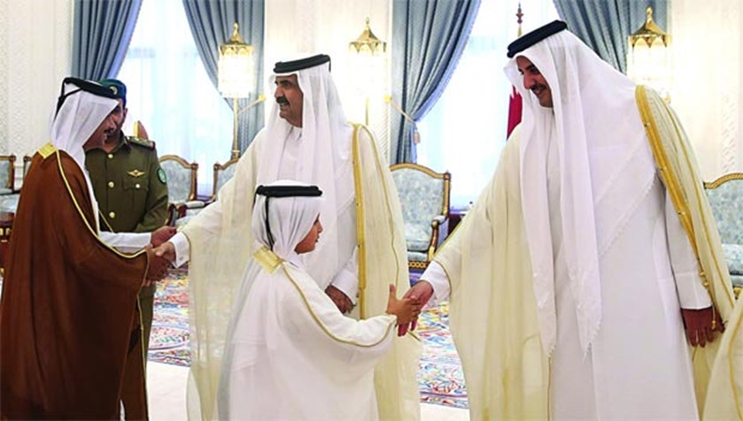 Emir and Father Emir receive Eid well-wishers at Al Wajbah Palace