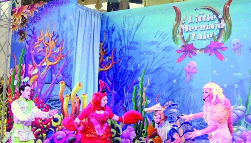 A scene from The Little Mermaid show at Ezdan Mall