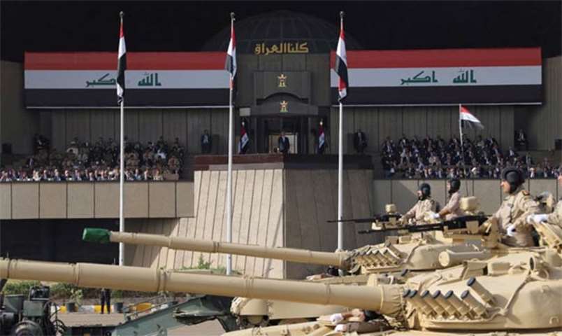 Prime Minister Haider al-Abadi attends the celebration marking the liberation of Mosul