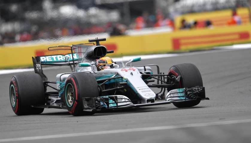 Mercedes British driver Lewis Hamilton drives