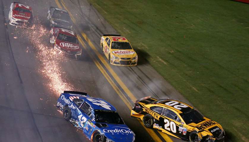 An on-track incident during the Monster Energy NASCAR Cup Series