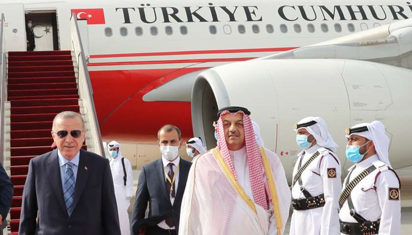 Turkish President arrives in Doha