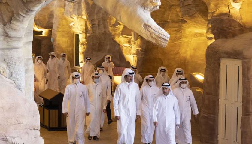 His Highness the Amir Sheikh Tamim bin Hamad al-Thani makes an inspection visit to the Salwa Beach R