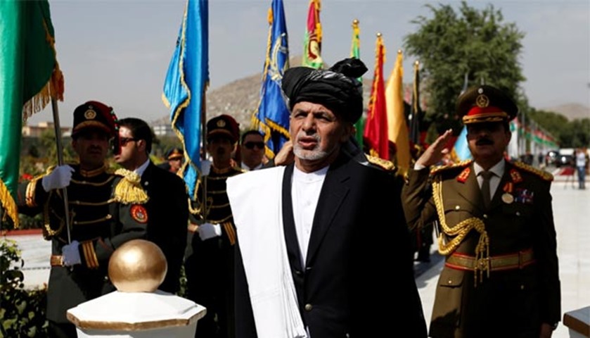 Afghanistan\'s President Ashraf Ghani attends the celebrations in Kabul on Thursday
