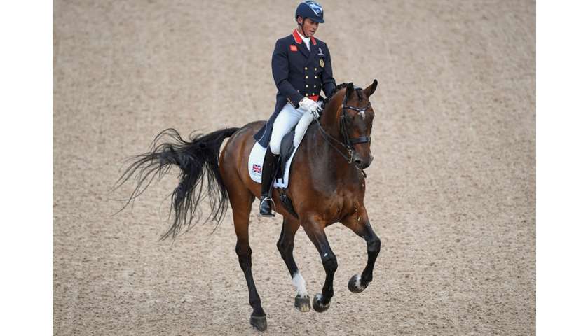 Carl Hester of Britain competes on his horse Nip Tuck
