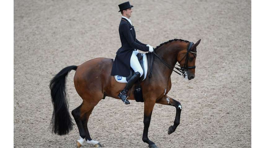 Sonke Rothenberger of Germany competes on his horse Cosmo 59.