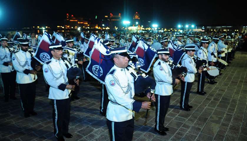 Musical band from Police Training Institute performs at Katara