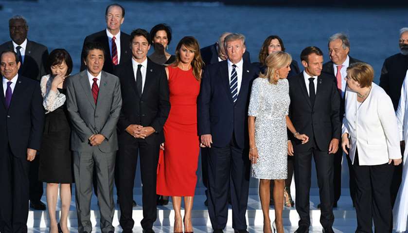 Leaders at the 45th G7 summit in Biarritz