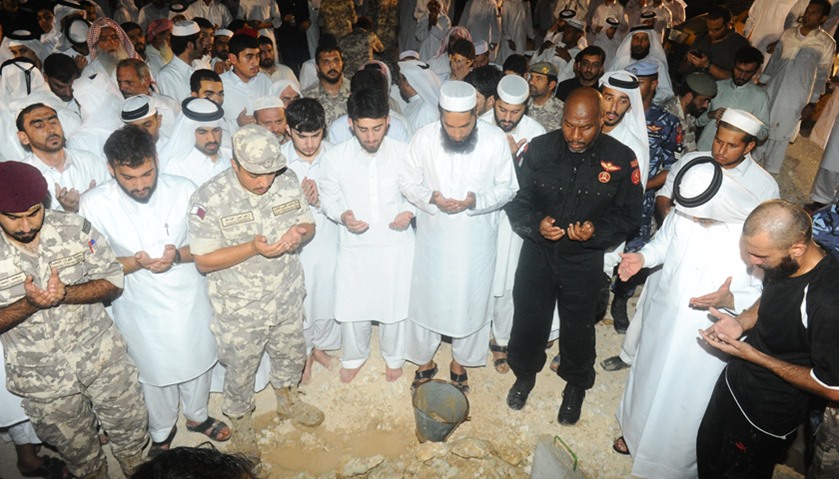Funeral prayer for martyred soldiers