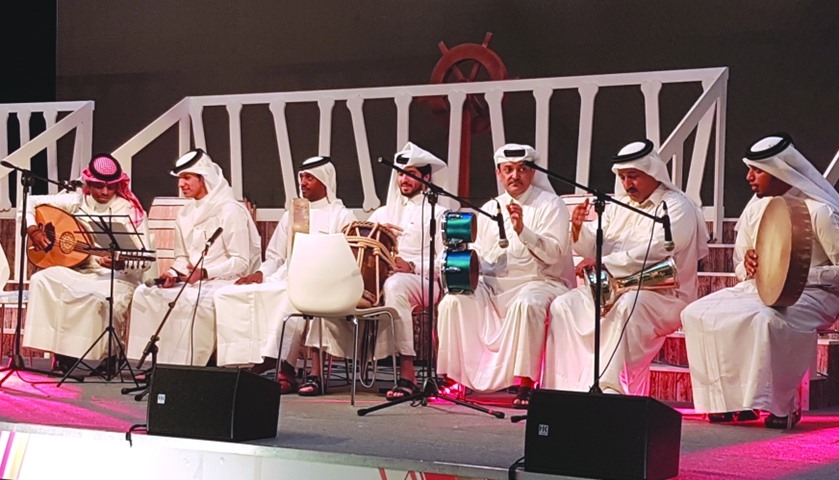 Qatari performers regaled the audience with traditional music following the ‘Caribbean’ show