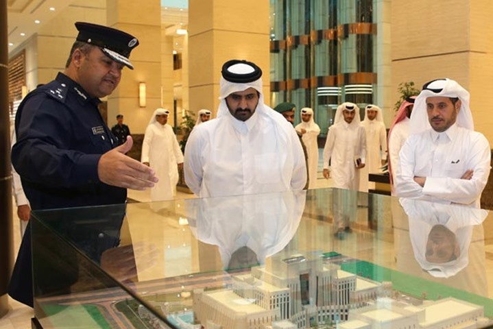 HH the Deputy Emir being briefed about the features of the building in Wadi Al Sail
