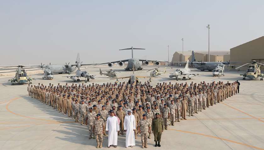 His Highness the Emir Sheikh Tamim bin Hamad al-Thani visited the Al Udeid Air Base.