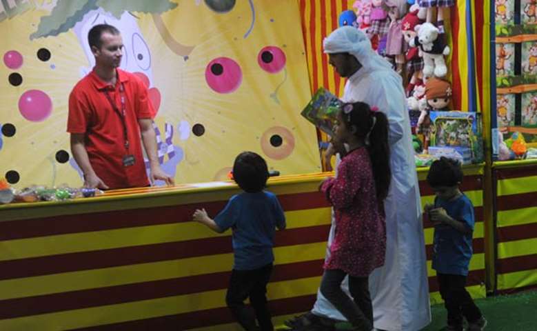 Children have a variety of games to enjoy at Souq Waqif