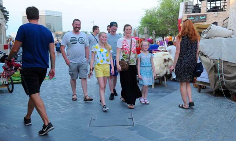 Many families are visiting Souq Waqif during the holidays