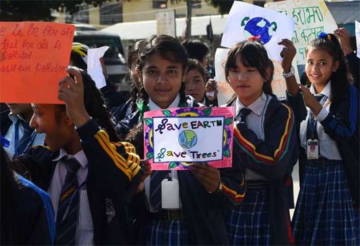 Activists in Nepal are taking part in global events to demand action to counter climate change