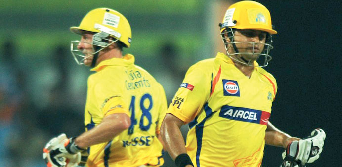 Michael Hussey (left) and Suresh Raina have been in prime form and would hold the key to Chennai Super Kingsu2019 hopes of lifting a third IPL title in to