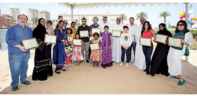 Jamal al-Hajri and Dr Saif Ali al-Hajari with the winners.