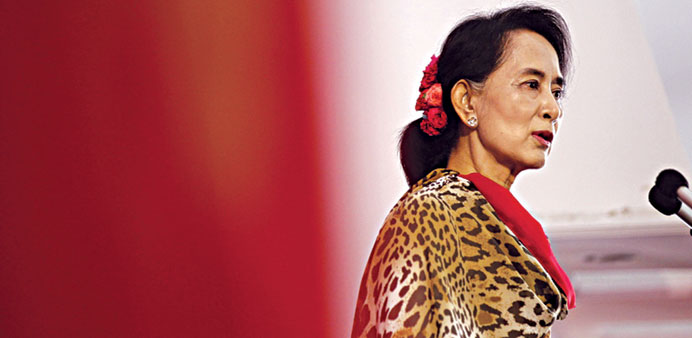 Nobel peace laureate Suu Kyi has fallen out of favour in the West over her inaction in the face of the crackdown on the Rohingya.