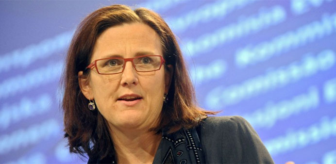 EU Trade Commissioner Cecilia Malmstroem 