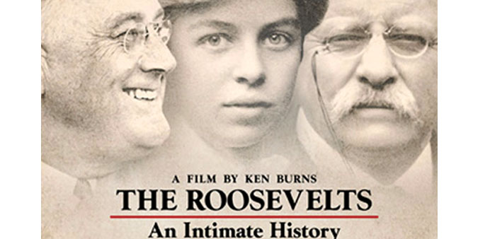 CHRONICLES: A still from The Roosevelts: An Intimate History. Right: Ken Burns