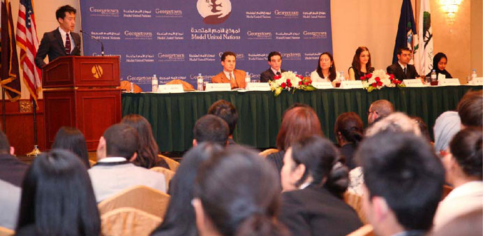  One of the sessions from a previous MUN.