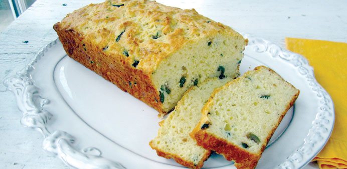  Buttermilk gives this savoury quick bread a tender texture and tangy flavour.