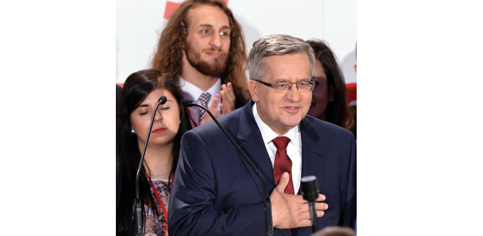  Komorowski: aid his loss was a warning signal to his political allies in government.