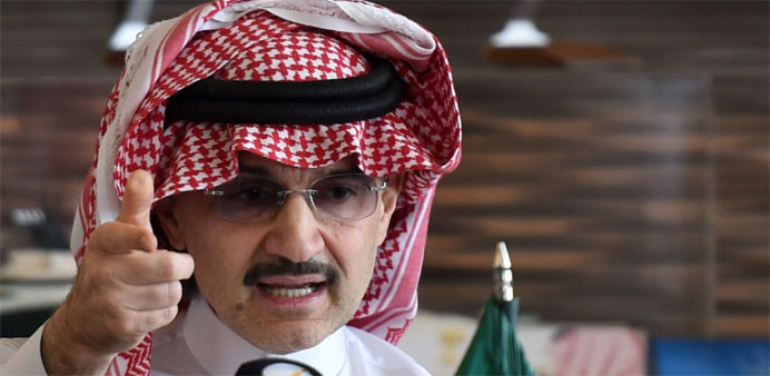 Saudi Arabia's billionaire Prince Alwaleed bin Talal 