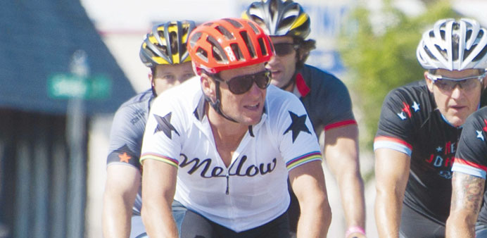 Lance Armstrong prepares to take part in Annual Great Bicycle Ride Across Iowa on Sunday. (Reuters)