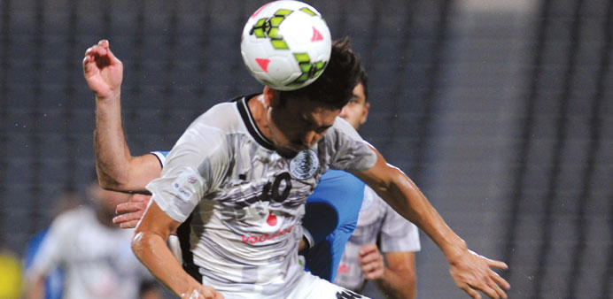 Action from yesterday's QSL match between Al Sadd (white) and Al Wakrah. Al Sadd won 2-0. Picture: Shemeer Rasheed