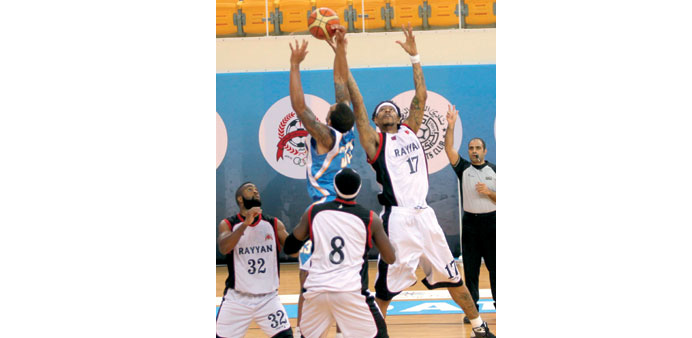  Action from the Heir Apparent Cup basketball match between Al Rayyan and Al Gharafa yesterday. PICTURE: Othman Iraqi