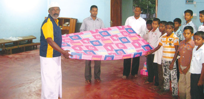 Mattresses donated by Movember being delivered to an orphanage in Sri Lanka.