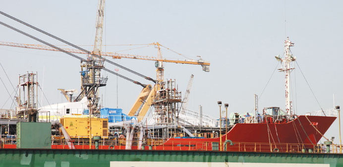 Vessels sit at the Drydocks World facility in Dubai. HSBCu2019s action may complicate the implementation of the ship-building and repair companyu2019s debt pl