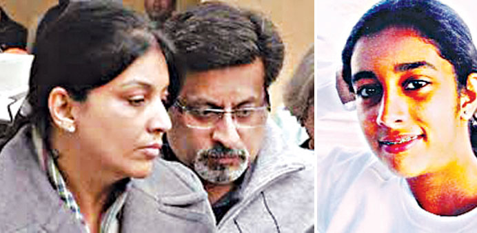 Rajesh and Nupur Talwar: awaiting judgment., Right: Aarushi