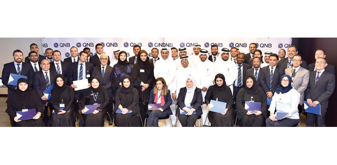 QNB employees at the graduation ceremony.
