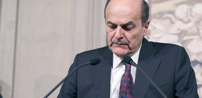 Bersani: tried and failed to reach out to the 5-Star Movement.