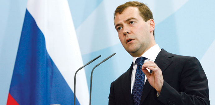 Medvedev: Assuring state support for companies.