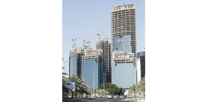 The new headquarters of Qatar Petroleum headquarters, which is under construction.