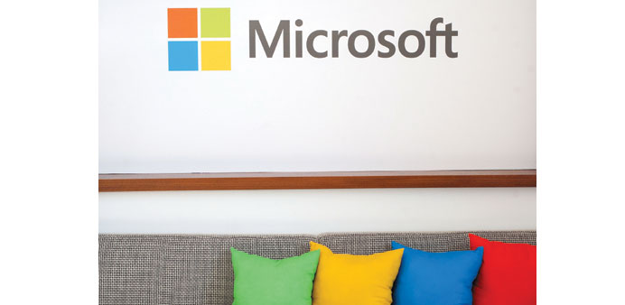 The Microsoft logo is seen in San Francisco. The US tech giant said yesterday it was under investigation by antitrust authorities in China.